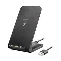 Produktbild: LogiLink Smartphonest&auml;nder mit kabelloser Ladefunktion, 2 Spulen, 15 W, schwarz