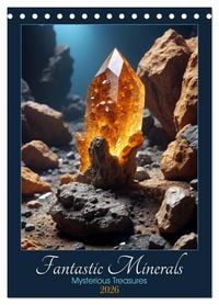Produktbild: Fantastic Minerals - Mysterious Treasures (Desk Calendar 2026 DIN A5 portrait), CALVENDO 12 Month DeskCalendar