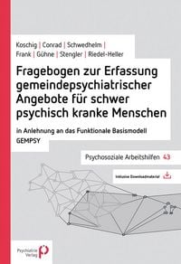 Produktbild: Fragebogen zur Erfassung gemeindepsychiatrischer Angebote f&uuml;r schwer psychisch kranke Menschen