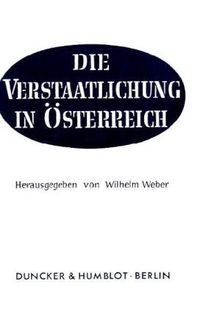 Produktbild: Verstaatlichung in &Ouml;sterreich.