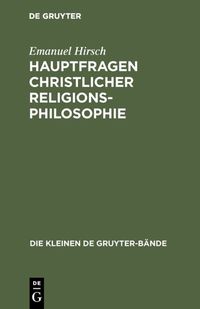 Produktbild: Hauptfragen christlicher Religionsphilosophie