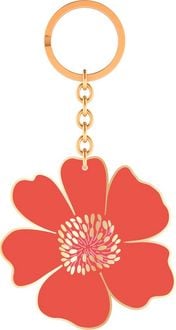 Produktbild: Bunte Blumengr&uuml;&szlig;e Emaille-Schl&uuml;sselanh&auml;nger Blume rosa