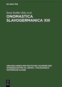 Produktbild: Onomastica Slavogermanica XIII