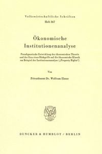 Produktbild: &Ouml;konomische Institutionenanalyse.