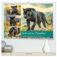 Produktbild: Schwarze Panther. Geheimnisvolle Schatten der Wildnis (hochwertiger Premium Wandkalender 2027 DIN A2 quer), Kunstdruck in Hochglanz