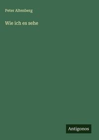 Produktbild: Wie ich es sehe