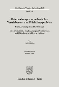 Produktbild: Untersuchungen zum deutschen Vertriebenen- und Fl&uuml;chtlingsproblem.