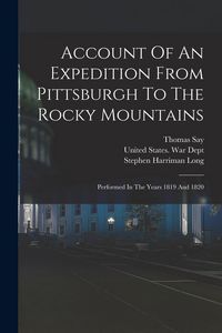Produktbild: Account Of An Expedition From Pittsburgh To The Rocky Mountains