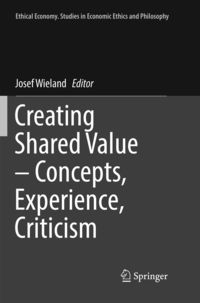 Produktbild: Creating Shared Value &ndash; Concepts, Experience, Criticism