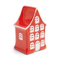 Produktbild Porzellanhaus rot, LED betrieben