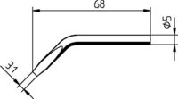 Produktbild: Ersa 0032JD L&ouml;tspitze Mei&szlig;elform, gebogen Spitzen-Gr&ouml;&szlig;e 3.10mm Inhalt 1St.