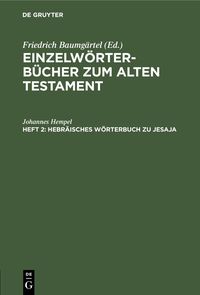 Produktbild: Hebr&auml;isches W&ouml;rterbuch zu Jesaja