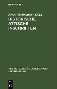Produktbild: Historische attische Inschriften