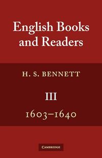 Produktbild: English Books and Readers 1603 1640