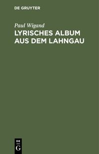 Produktbild: Lyrisches Album aus dem Lahngau