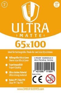 Produktbild: Shield Ultra Matte 7 - 100 Super Sleeves f&uuml;r Kartengr&ouml;&szlig;e 65 x 100 mm