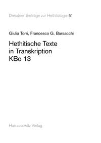 Produktbild: Hethitische Texte in Transkription KBo 13