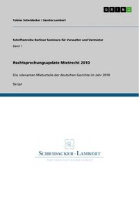 Produktbild: Rechtsprechungsupdate Mietrecht 2010