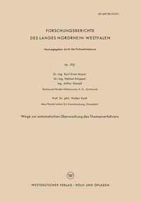 Produktbild: Wege zur automatischen &Uuml;berwachung des Thomasverfahrens
