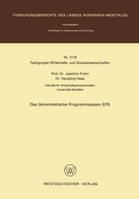 Produktbild: Das &ouml;konometrische Programmsystem EPS