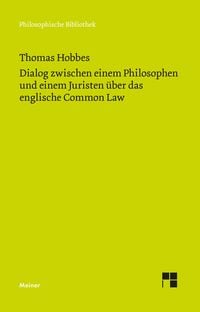Produktbild: Dialog zwischen einem Philosophen und einem Juristen &uuml;ber das englische Common Law