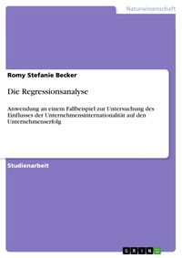 Produktbild: Die Regressionsanalyse