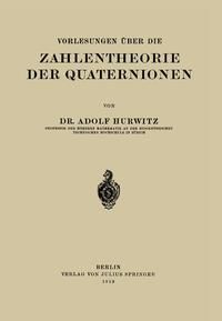 Produktbild: Vorlesungen &Uuml;ber die Zahlentheorie der Quaternionen