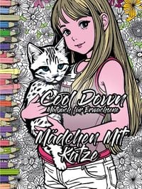 Produktbild: Cool Down | Malbuch für Erwachsene: Mädchen mit Katze