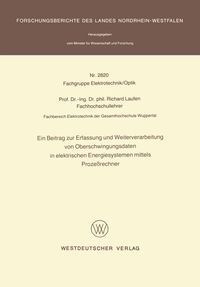 Produktbild: Ein Beitrag zur Erfassung und Weiterverarbeitung von Oberschwingungsdaten in elektrischen Energiesystemen mittels Proze&szlig;rechner