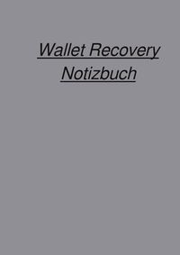 Produktbild: Wallet Recovery Notizbuch