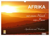 Produktbild: AFRIKA mit einem Hauch von Poesie (Wandkalender 2026 DIN A3 quer), CALVENDO Monatskalender