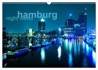 Produktbild: hamburg - night views (Wandkalender 2027 DIN A3 quer), CALVENDO Monatskalender