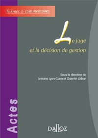 Produktbild: Le Juge et la Decision de Gestion