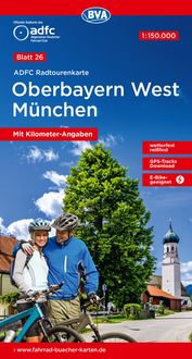 Produktbild: BVA ADFC Radtourenkarte Oberbayern West M&uuml;nchen 1:150.000