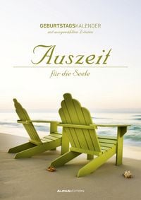 Produktbild: Geburtstagskalender Auszeit f&uuml;r die Seele - immerw&auml;hrend - (21 x 30)