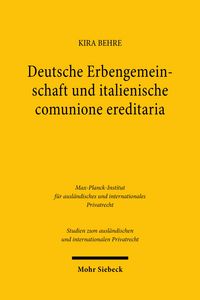 Produktbild: Deutsche Erbengemeinschaft und italienische comunione ereditaria
