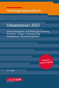 Bild vom Artikel Veranlagungshandb. Umsatzsteuer 2021, 64. A. vom Autor 