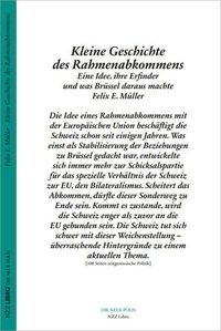 Produktbild: Kleine Geschichte des Rahmenabkommens