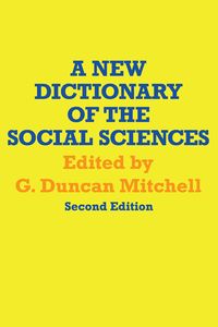 Produktbild: A New Dictionary of the Social Sciences