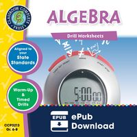 Produktbild: Algebra - Drill Sheets Gr. 6-8
