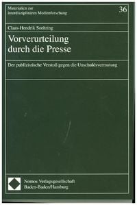 Produktbild: Vorverurteilung durch die Presse