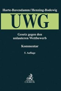 Produktbild: Gesetz gegen den unlauteren Wettbewerb (UWG). UWG