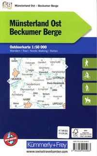 Münsterland Ost - Beckumer Berge Nr. 59 Outdoorkarte Deutschland 1:50 000