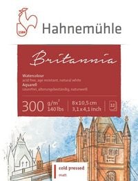 Produktbild: Hahnem&uuml;hle Miniblock Britannia, 300g/m&sup2;, matt, 8 x 10,5 cm/12 Blatt