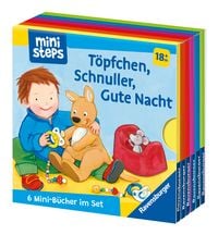 Produktbild: ministeps Mein erster B&uuml;cher-W&uuml;rfel: T&ouml;pfchen, Schnuller, Gute Nacht (B&uuml;cher-Set) - ab 18 Monate