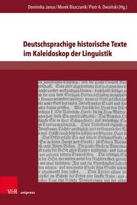 Produktbild: Deutschsprachige historische Texte im Kaleidoskop der Linguistik