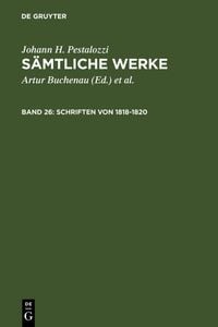 Produktbild: Schriften von 1818&ndash;1820