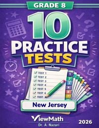 Produktbild: 10 New Jersey NJSLA Grade 8 Math Practice Tests