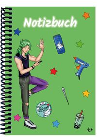 Produktbild: A 5 Notizbuch Manga Quinn, grün, blanko