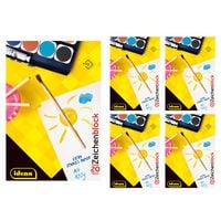 Produktbild: Idena Bundle Zeichenbl&ouml;cke 20 Blatt 120g/m&sup2; DIN A4, 5 St&uuml;ck